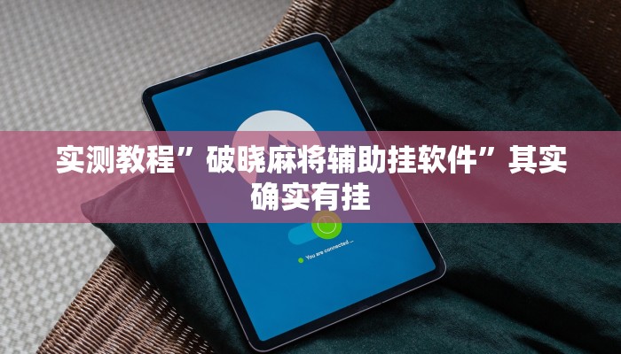 实测教程”破晓麻将辅助挂软件”其实确实有挂
