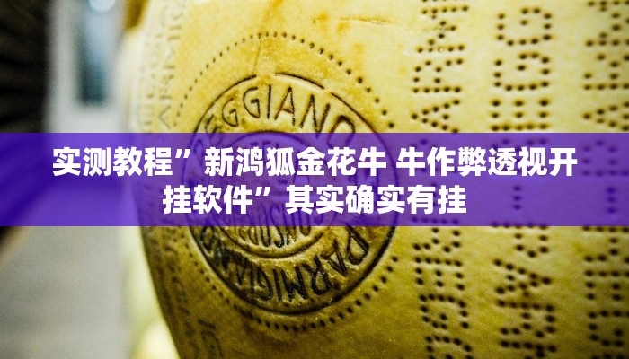 实测教程”新鸿狐金花牛 牛作弊透视开挂软件”其实确实有挂
