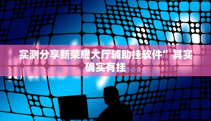 实测分享新荣耀大厅辅助挂软件”其实确实有挂
