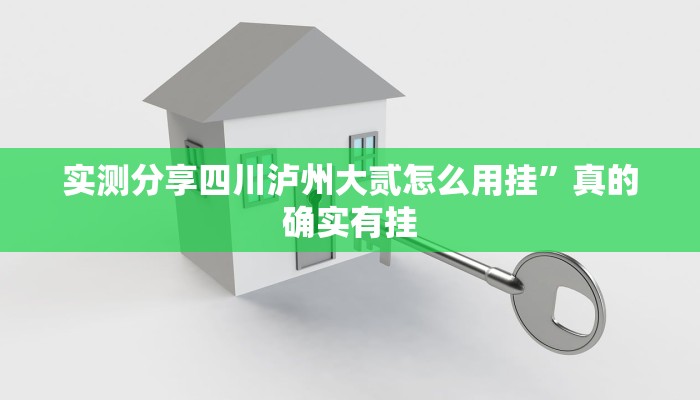 实测分享四川泸州大贰怎么用挂”真的确实有挂