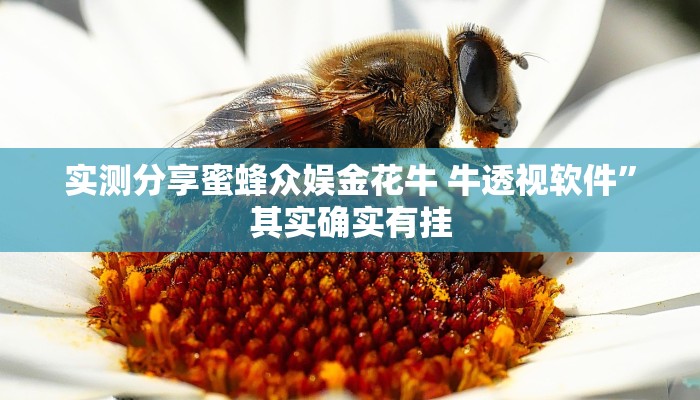 实测分享蜜蜂众娱金花牛 牛透视软件”其实确实有挂

