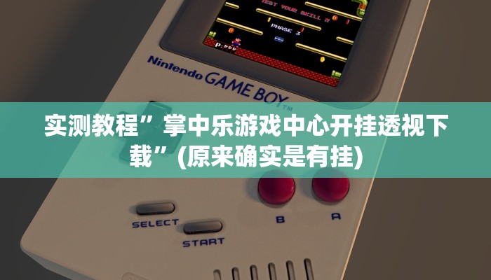 实测教程”掌中乐游戏中心开挂透视下载”(原来确实是有挂)