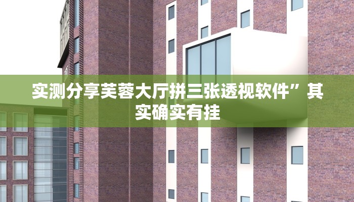 实测分享芙蓉大厅拼三张透视软件”其实确实有挂

