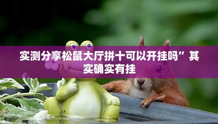 实测分享松鼠大厅拼十可以开挂吗”其实确实有挂
