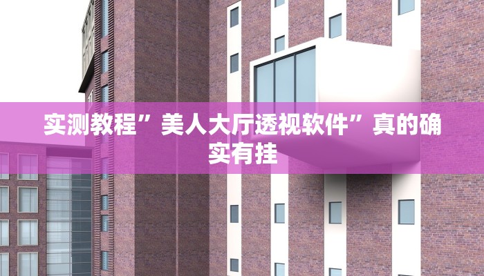 实测教程”美人大厅透视软件”真的确实有挂
