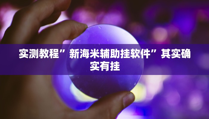 实测教程”新海米辅助挂软件”其实确实有挂
