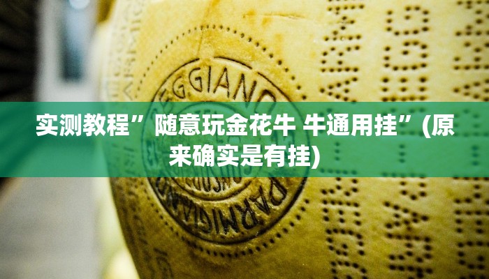 实测教程”随意玩金花牛 牛通用挂”(原来确实是有挂)