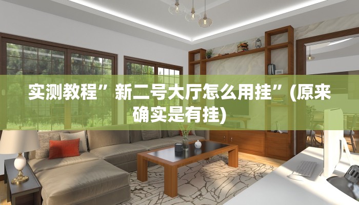 实测教程”新二号大厅怎么用挂”(原来确实是有挂)
