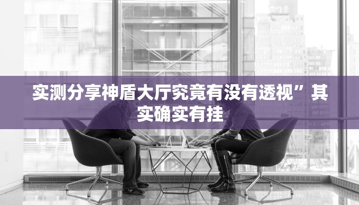 实测分享神盾大厅究竟有没有透视”其实确实有挂
