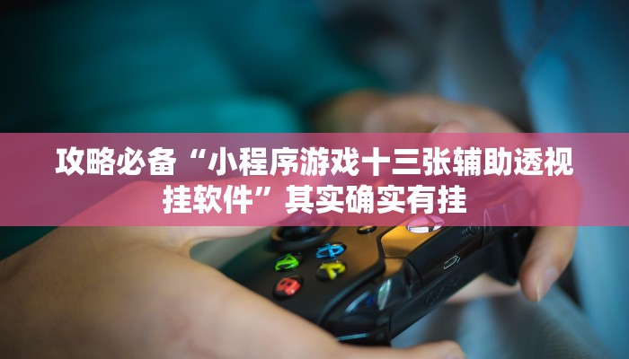 攻略必备“小程序游戏十三张辅助透视挂软件”其实确实有挂
