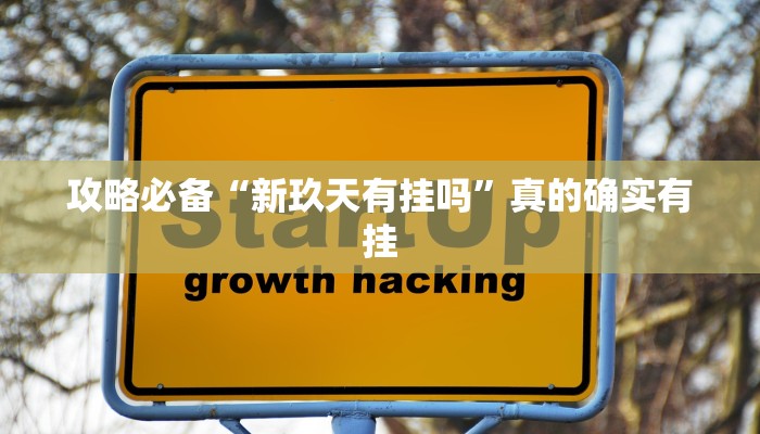 攻略必备“新玖天有挂吗”真的确实有挂