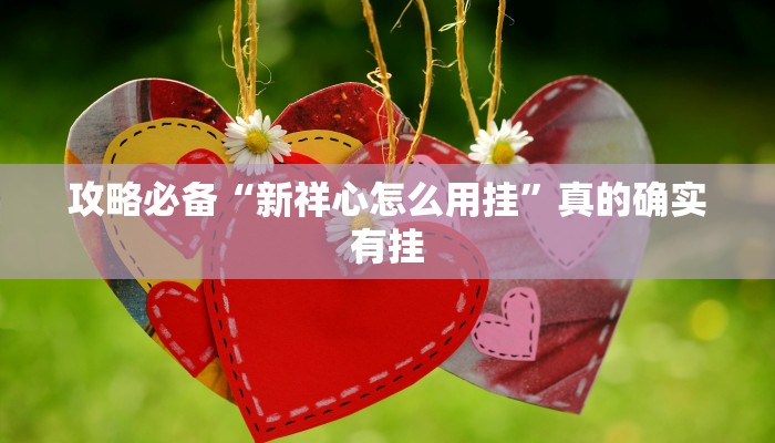 攻略必备“新祥心怎么用挂”真的确实有挂