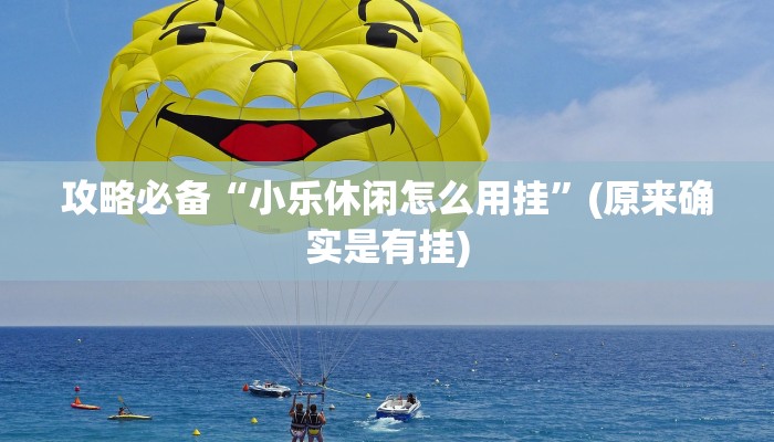 攻略必备“小乐休闲怎么用挂”(原来确实是有挂)