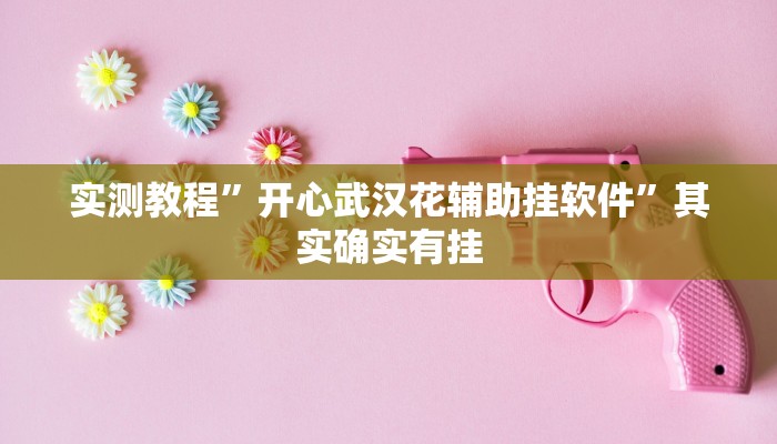 实测教程”开心武汉花辅助挂软件”其实确实有挂

