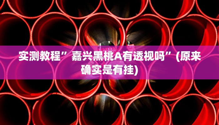 实测教程”嘉兴黑桃A有透视吗”(原来确实是有挂)