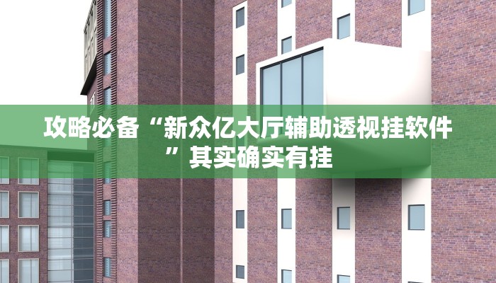 攻略必备“新众亿大厅辅助透视挂软件”其实确实有挂
