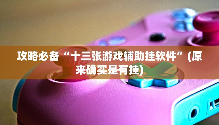 攻略必备“十三张游戏辅助挂软件”(原来确实是有挂)