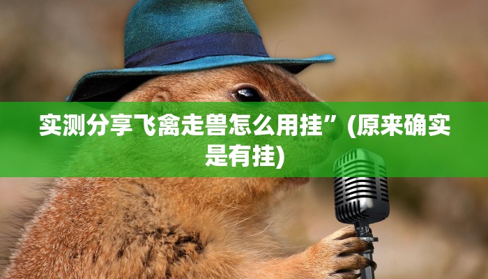 实测分享飞禽走兽怎么用挂”(原来确实是有挂)