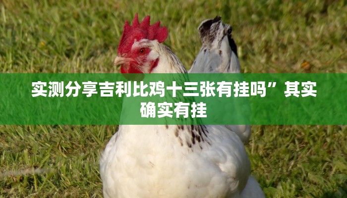 实测分享吉利比鸡十三张有挂吗”其实确实有挂

