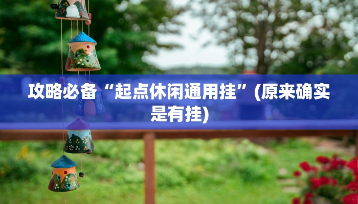 攻略必备“起点休闲通用挂”(原来确实是有挂)