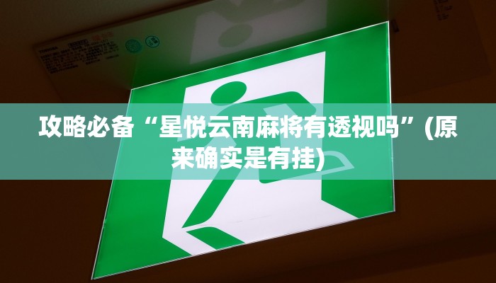 攻略必备“17麻将大菠萝开挂透视下载”真的确实有挂