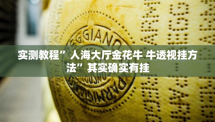 实测教程”人海大厅金花牛 牛透视挂方法”其实确实有挂
