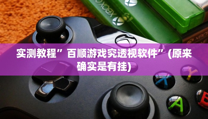 实测教程”百顺游戏究透视软件”(原来确实是有挂)