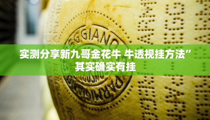 实测分享新九哥金花牛 牛透视挂方法”其实确实有挂
