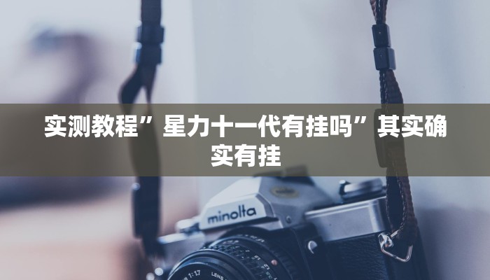 实测教程”星力十一代有挂吗”其实确实有挂
