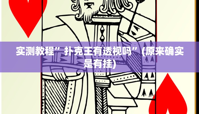 实测教程”扑克王有透视吗”(原来确实是有挂)