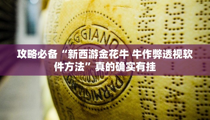 攻略必备“新西游金花牛 牛作弊透视软件方法”真的确实有挂