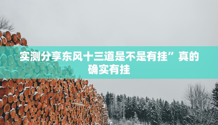 实测分享东风十三道是不是有挂”真的确实有挂