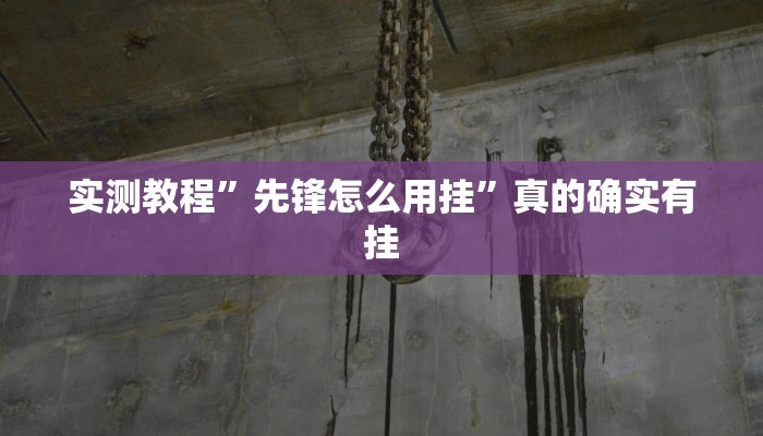 实测教程”先锋怎么用挂”真的确实有挂