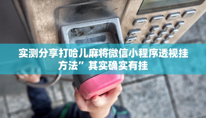 实测分享打哈儿麻将微信小程序透视挂方法”其实确实有挂
