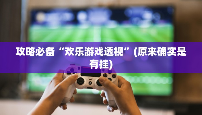 攻略必备“欢乐游戏透视”(原来确实是有挂)