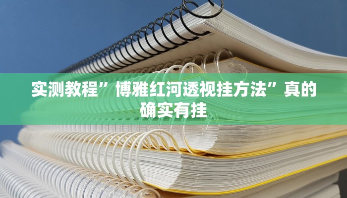 实测教程”博雅红河透视挂方法”真的确实有挂