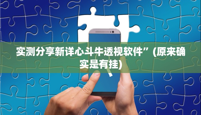 实测分享新详心斗牛透视软件”(原来确实是有挂)