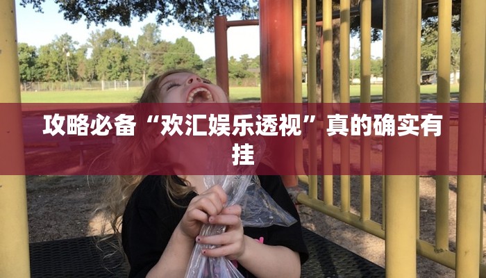 攻略必备“欢汇娱乐透视”真的确实有挂