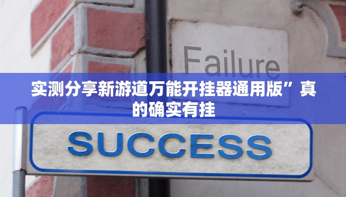 实测分享新游道万能开挂器通用版”真的确实有挂