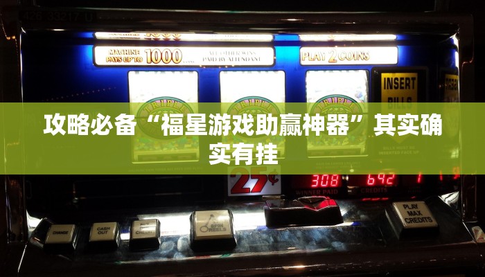 攻略必备“福星游戏助赢神器”其实确实有挂
